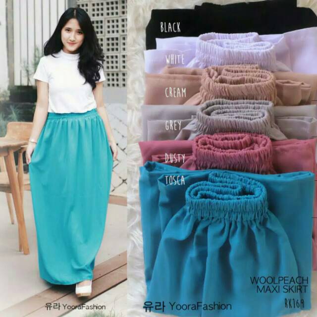 MURAHHH ROK PANJANG WOLFIS Bawahan Simpel Modis Sekolah Kerja Santai Nyaman All Size