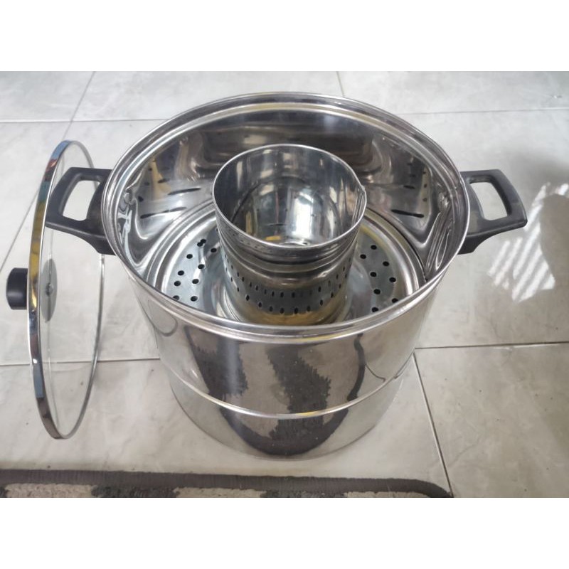 Dandang Tutup Kaca Bakso + Nasi ukuran 26cm