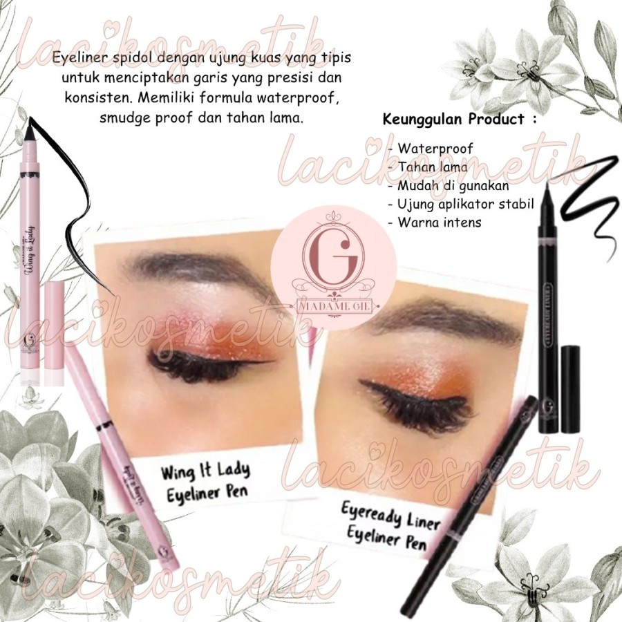 ✨LACIKOSME✨ MADAME GIE WING IT LADY - MAKEUP EYELINER BLACK WATERPROOF