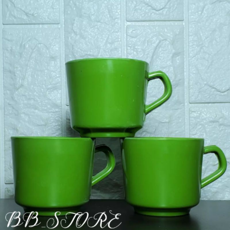 (6PCS)MUG CANGKIR GELAS KOPI MELAMIN ASLI