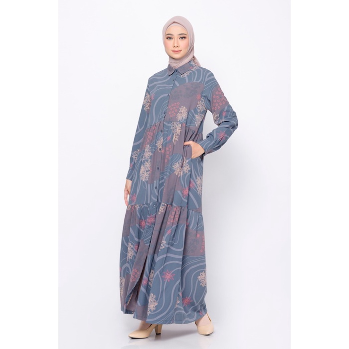 dress wanita ZM Zaskia Mecca - Inara Navy Dress - Jelita Indonesia - Edisi Maluku - M terbaru fashio