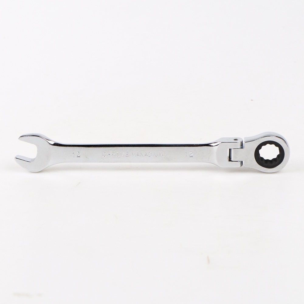 Kunci Pas Dual Head Combination Ratchet Wrench Flexible Head 12mm - Silver