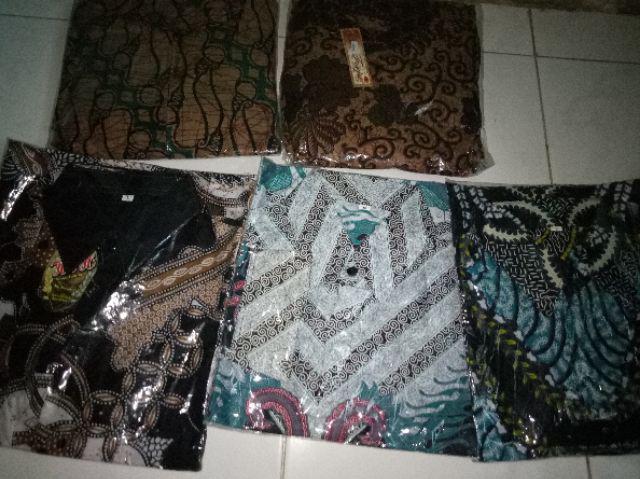 Asifa Batik Hrb026 Kenongo Kemeja Tosca Pendek Pekalongan Padi M L Xl Sogan Tulis Halus Kemeja Batik