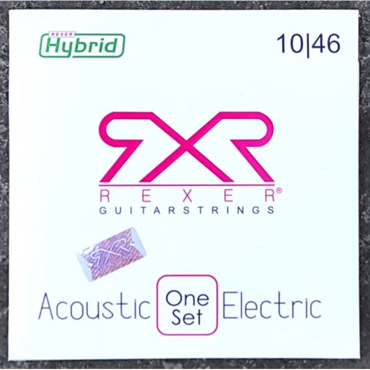 Senar Gitar Rexer RXR Acoustic/Electric Akustik/Elektrik 10|46 Set 010