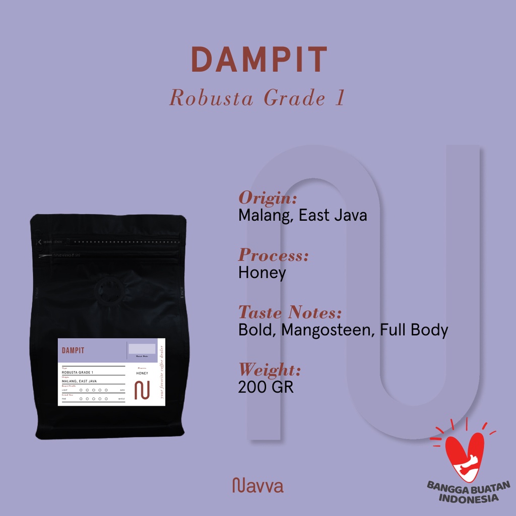 

Biji Kopi Bubuk / Coffee Beans Premium 100% Robusta Dampit 200 Gr / Gram