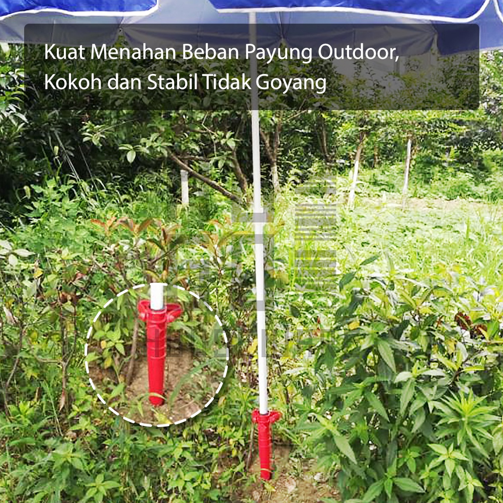 HUGO Kaki Pasak Tripod Penyangga Payung Tenda Taman Pantai