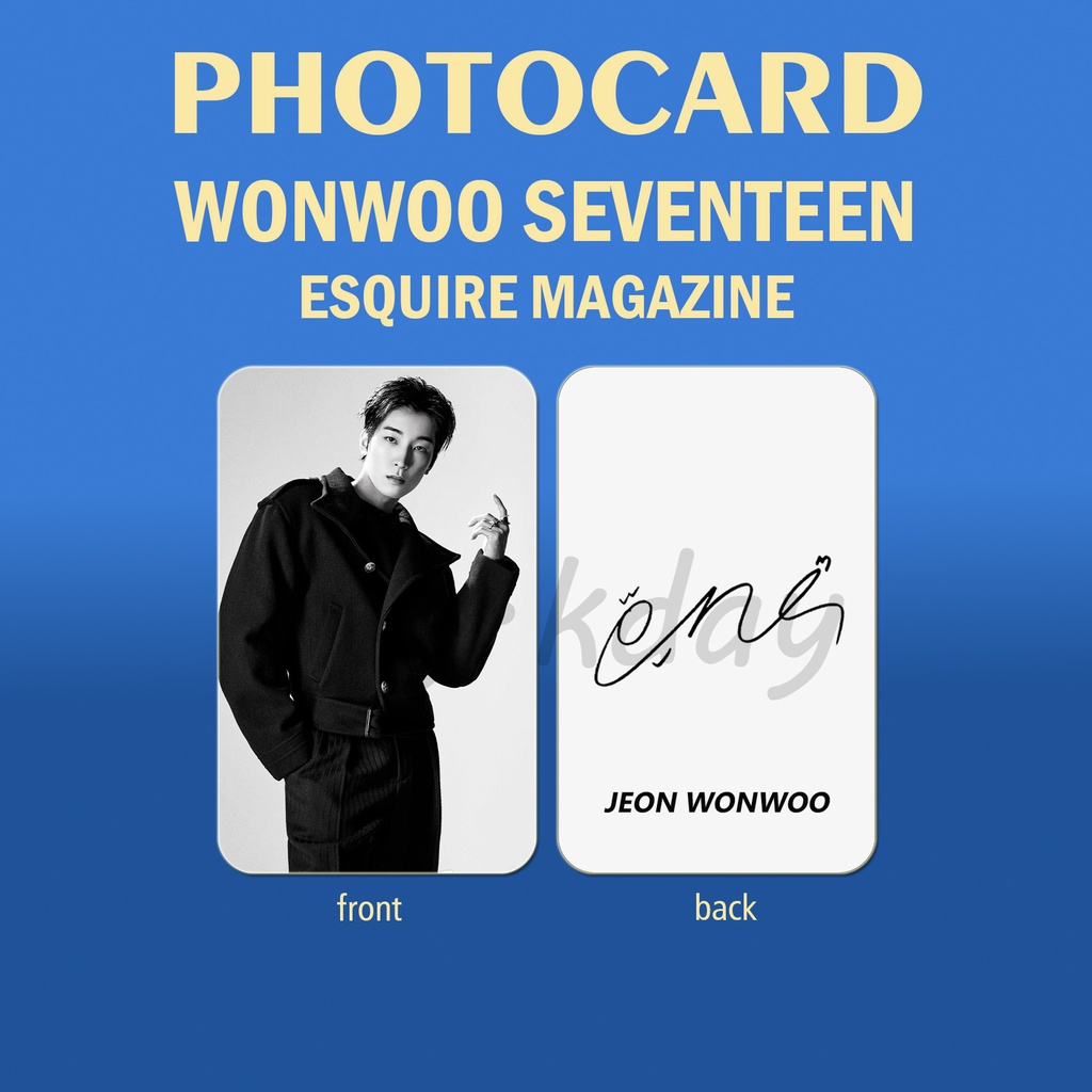 PC-1005, Unofficial Photocard Wonwoo Seventeen Esquire 2 sisi
