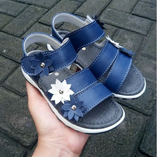 Sandal Let Anak 23-35 Sandal Motif Bunga Simple dan Lucu (Lolita 01)