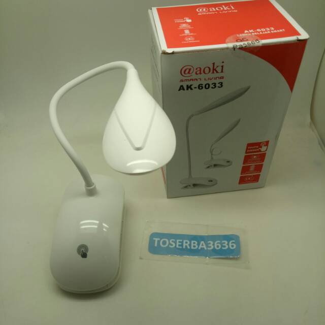 Lampu Balajar Jepit Aoki AK-6033 - Desk Lamp Ak 6033 Touch Dimmer