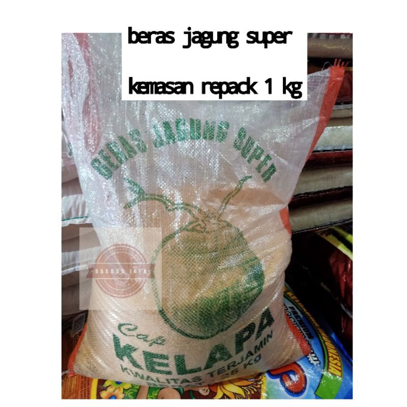 

Beras Jagung Cap kelapa / kemasan repack 1 kg