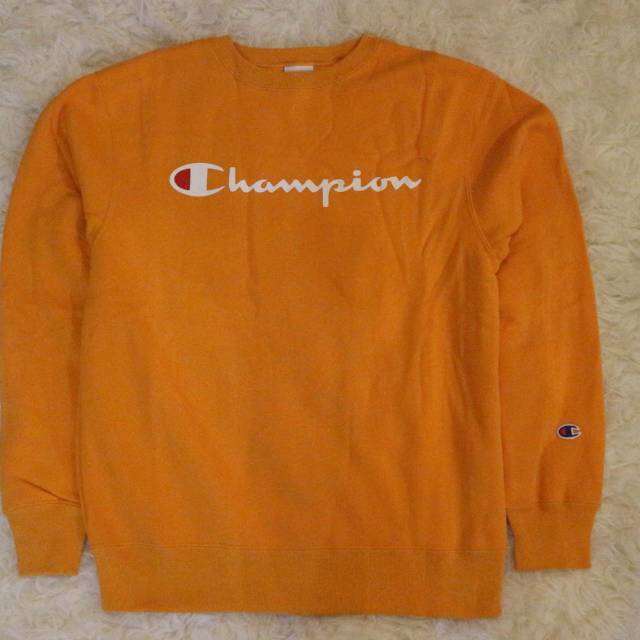 mustard champion crewneck