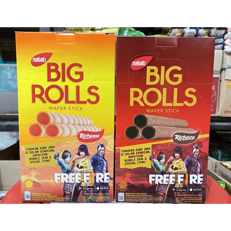 

Big Rolls Waffer Isi Cream Coklat 1Box Isi 20pcs 16gr