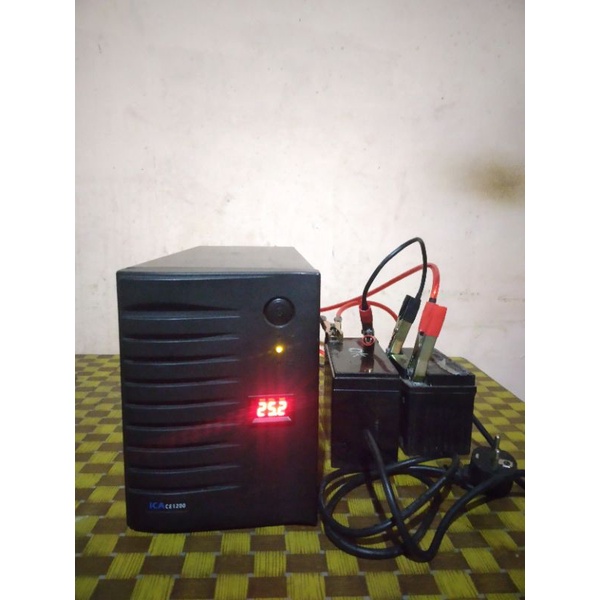 UPS ICA 1200VA  24v modif aki external  dan Kipas pendingin tahan 7 - 8 jam