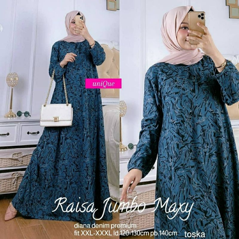 Raisa Jumbo Maxy, maxi dress, dress jumbo, baju jumbo, gamis, gamis jumbo, gamis cantik,fashion,ootd