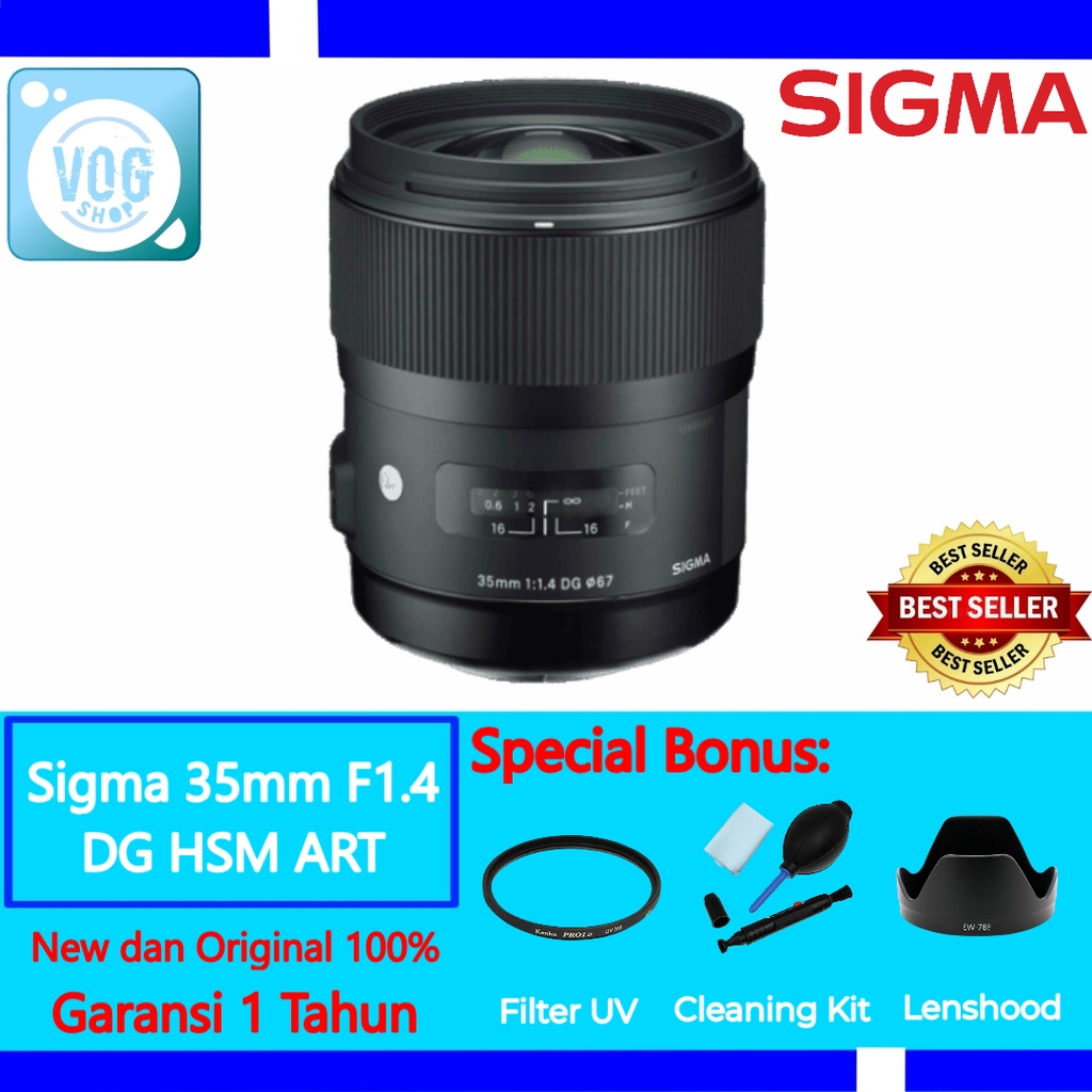 LENSA SIGMA 35mm f1.4 DG HSM Art for Nikon - Lensa Sigma 35mm Nikon