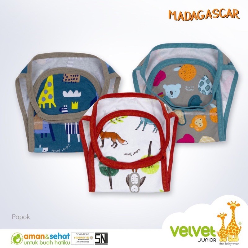 Popok Velvet Junior Perlengkapan Bayi Baru Lahir / Popok Bayi SNI / Bahan Premium