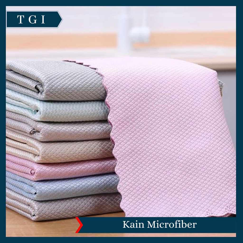 TGI - KAIN LAP DAPUR MEJA PIRING ANTI MINYAK MICROFIBER KITCHEN TOWEL SERBAGUNA SERAP AIR CLEANING