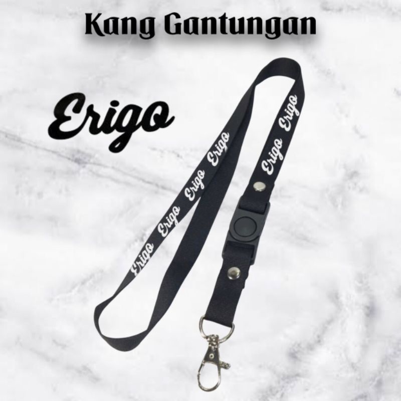 

Gantungan kunci erigo tali lanyard branded erigo sport gantungan leher id card name tag cowok cewek pria wanita kece original anak dewasa