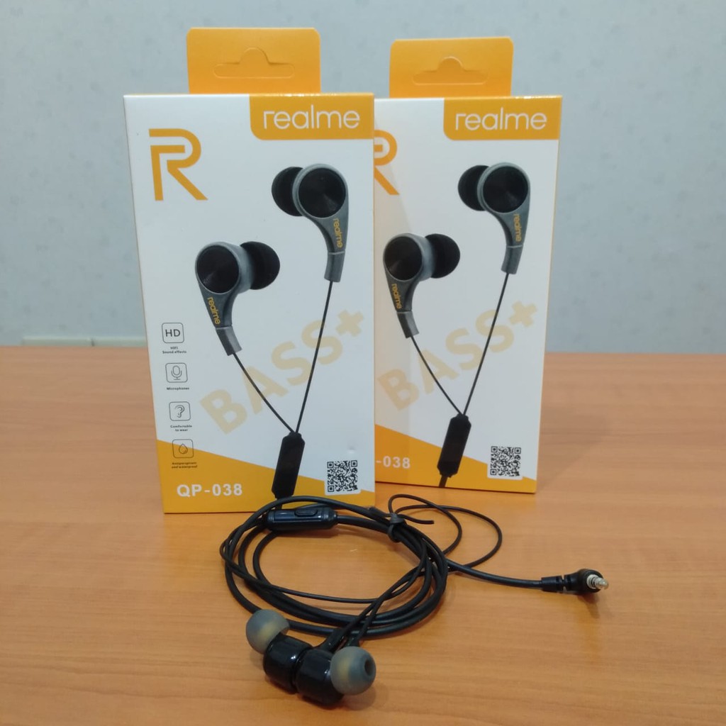 Headset Realme Qp-038 Audio Jack 3.5mm Super Bass