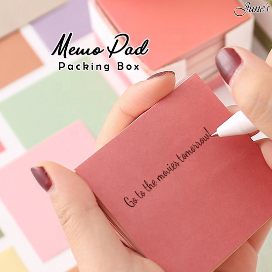 

150 Lembar Colorful Memo Pads in Box Kertas Tebal Catatan kecil Warna Warni