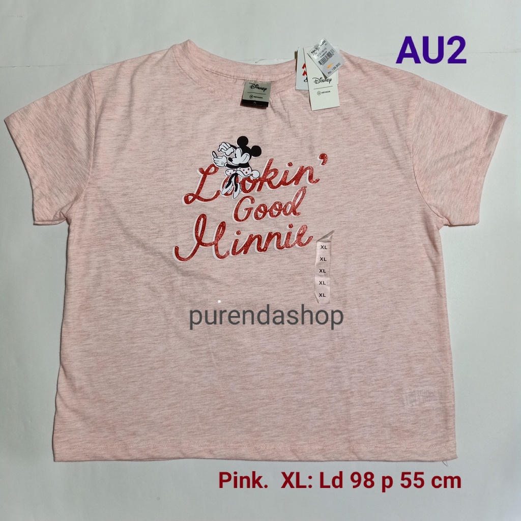 Kaos Wanita Lengan Pendek Nevada Disney Marvel Branded Matahari Original