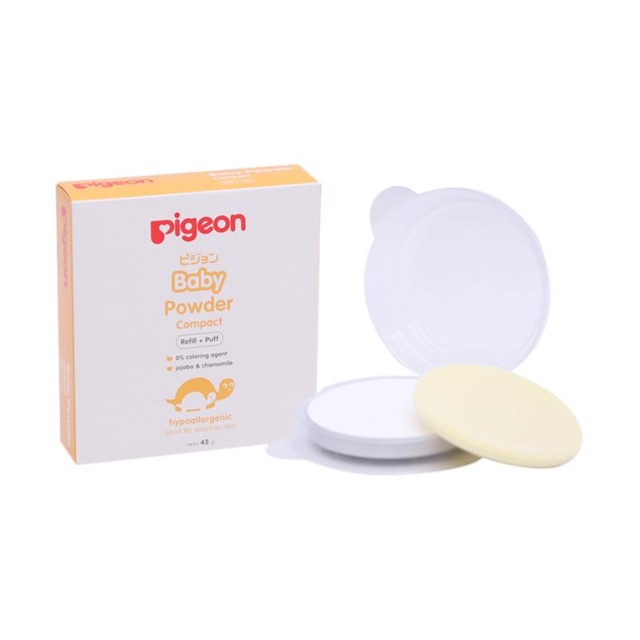 PIGEON Baby Powder Cake Cham 45 Gr Refill - Bedak bayi