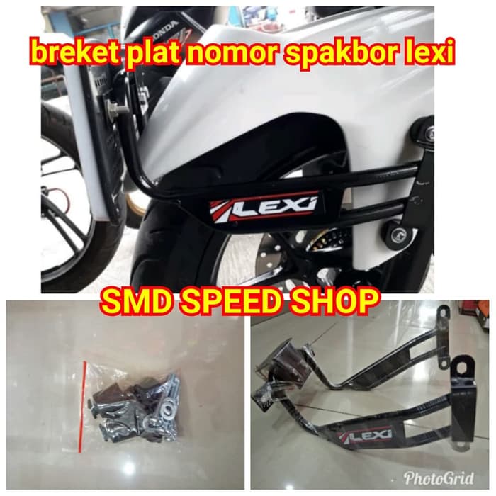 DUDUKAN BRACKET  PLAT NOMOR motor LEXI / Dudukan Plat Nomer Lexi - MF AKSESORIS MOTOR