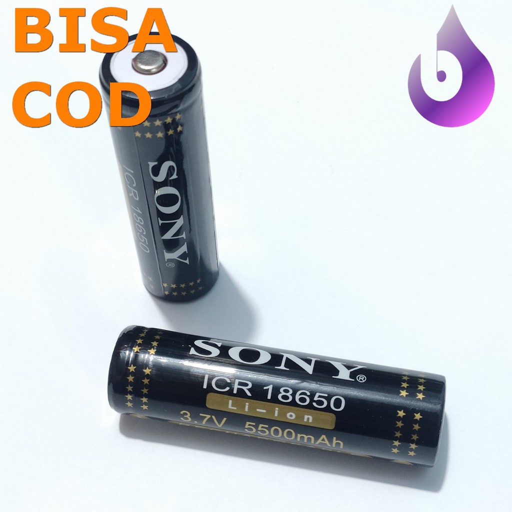 BATERAI SONY 5500 mAh 18650 BATERAI SENTER POLICE SWAT VAPE ROKOK ELEKTRIK ISI ULANG