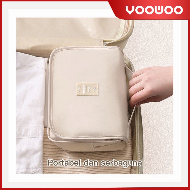 Tas kosmetik perjalanan wanita, tas penyimpanan portabel wanita, tahan air berkapasitas besar