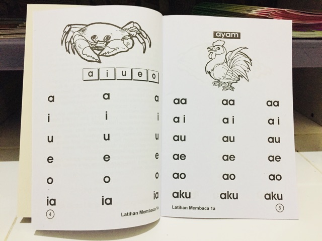 Buku Latihan Membaca 1a 1b Untuk Anak TK/Paud