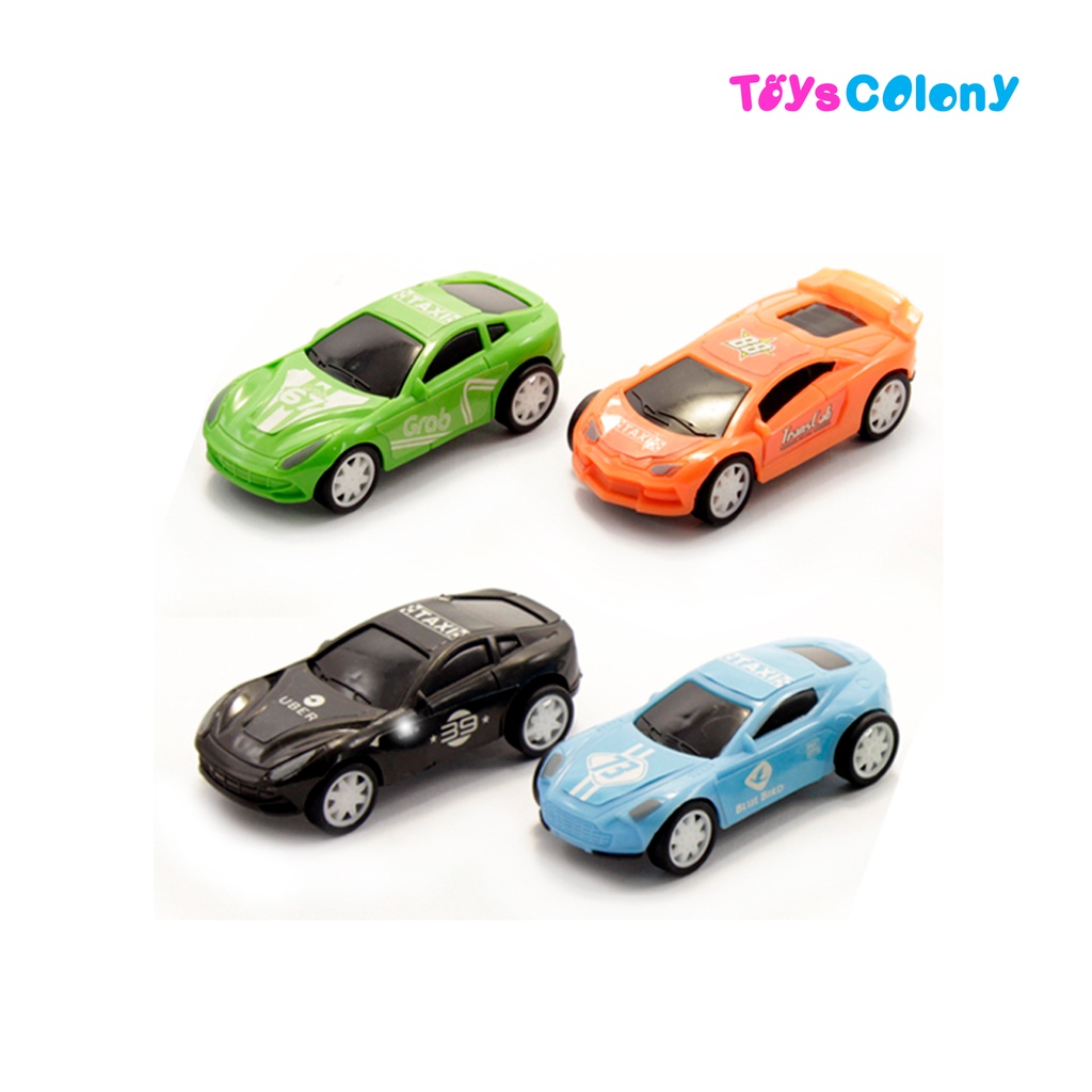 Mainan Anak Mobil Taxi Mini isi 4PCS RKC02008-3 Warna Random