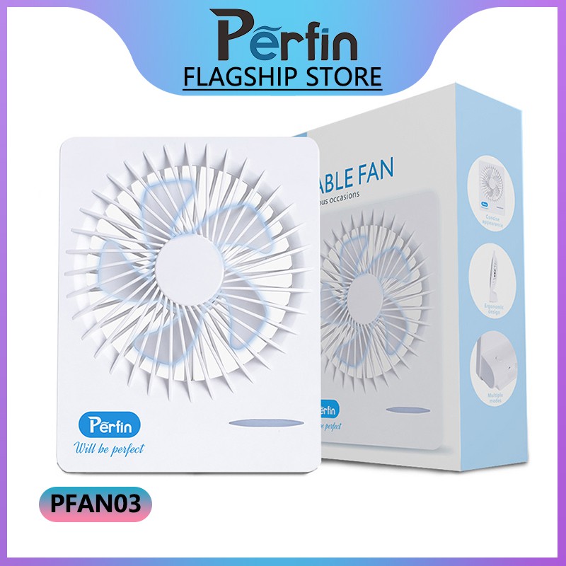 Perfin PFAN03 Kipas Angin Mini Portable USB 3-Speed