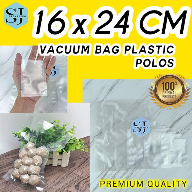 16x24 cm - Premium Vacuum Bag Plastic Plastik Sealer Polos Packaging