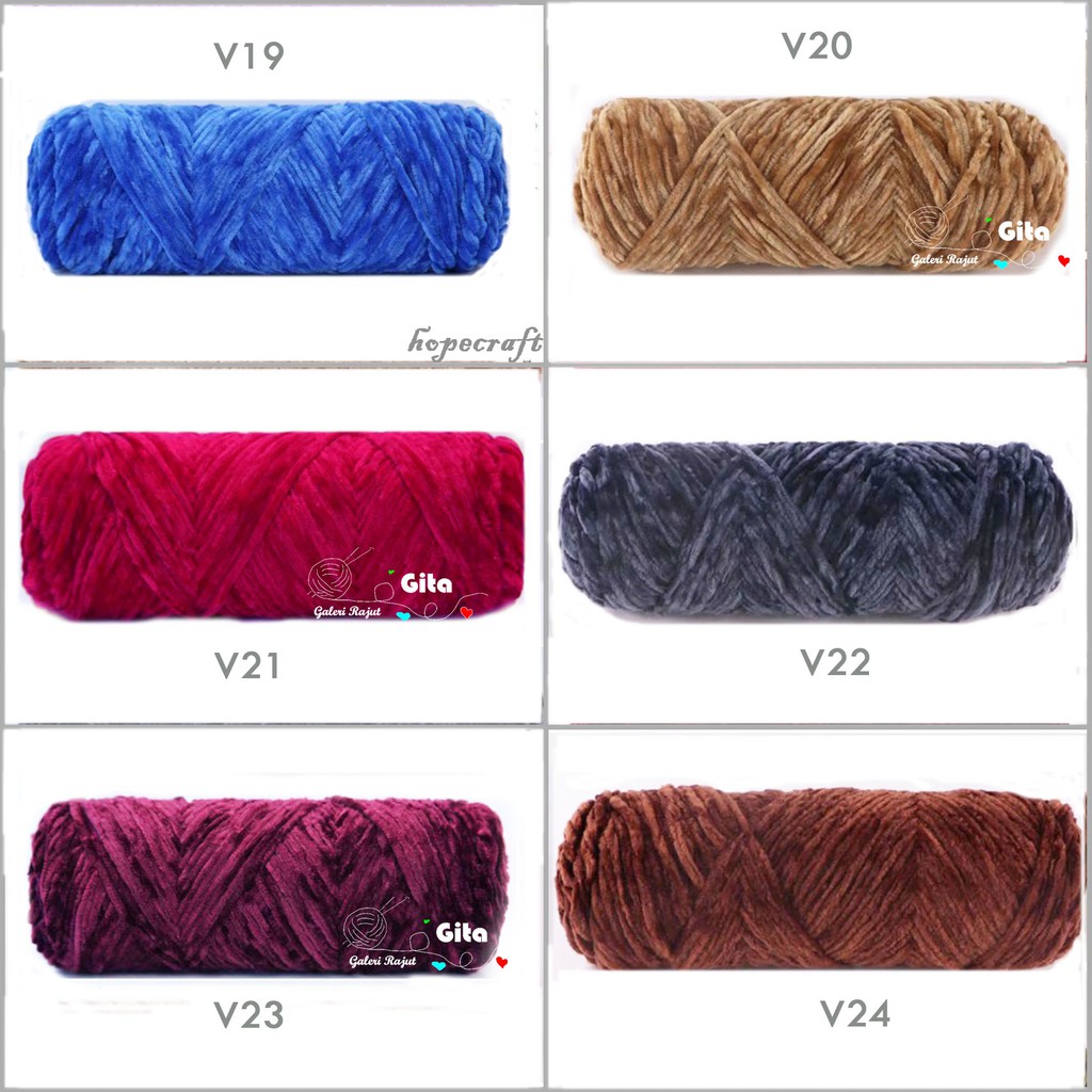 Benang Rajut Velvet Beludru Chenille