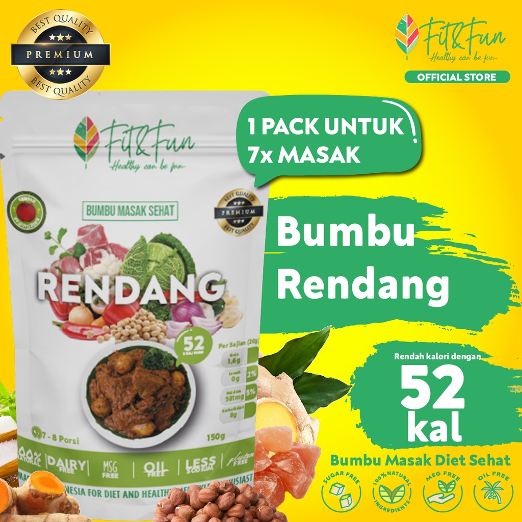 

( Premium Quality ) Fit and Fun - Bumbu Masak Sehat Diet Rendang