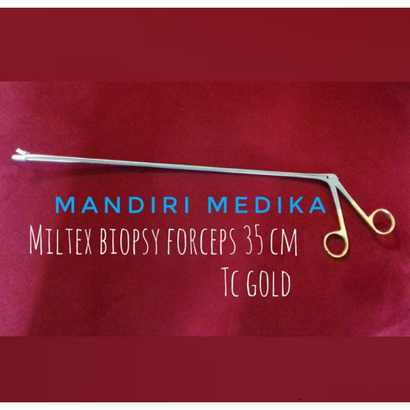 Tang Biopsi Miltex Biopsy Forcep 35cm Tungsten Carbide Gold Handle Kualitas Premium