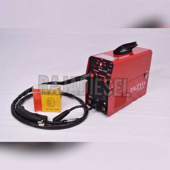 MESIN LAS PAZTO GASLESS MIG 130 + KAWAT LAS 0,8mm PAZTO
