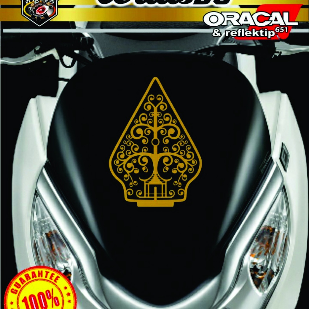 Grosir sticker stiker cutting gunungan wayang visor windshield motor NMAX PCX