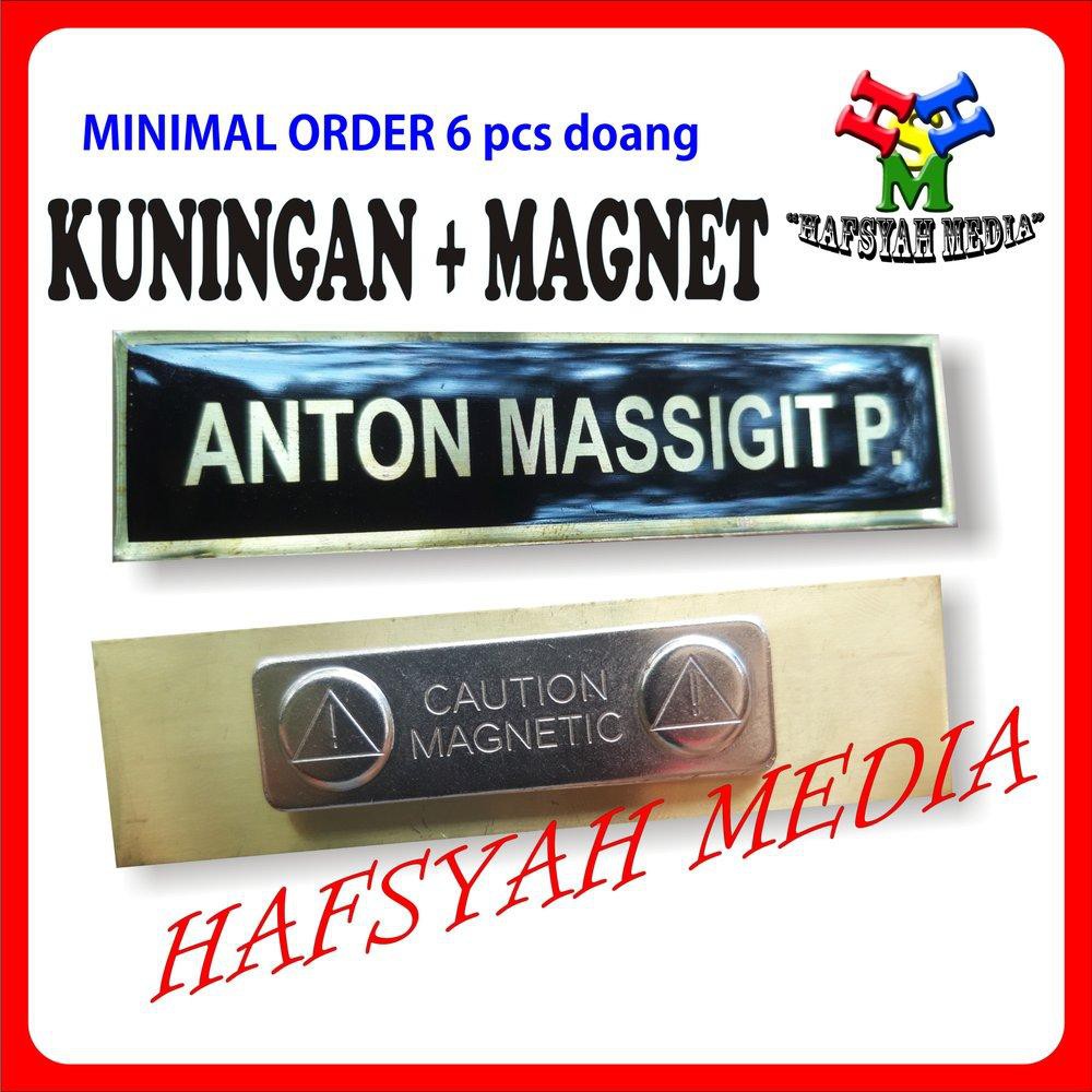 

NAME tag kuningan magnet grab it fast