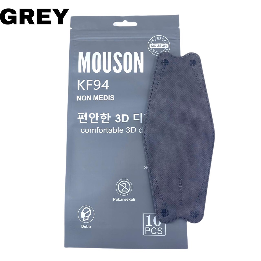 Masker KF94 MOUSON 4PLY ISI 10pcs Masker KF 94 Masker 4D Masker KF94 KOREA 4ply KF94 Warna isi 10pc Murah