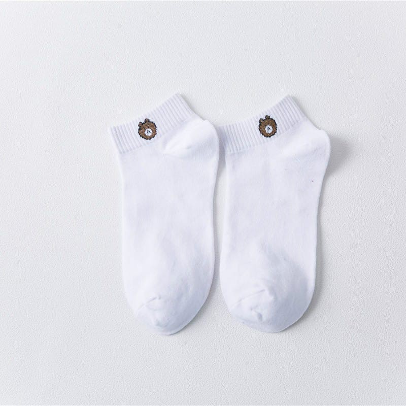 ☘SWEET☘ KAOS KAKI CUTE SEMATA KAKI MOTIF BROWN-8