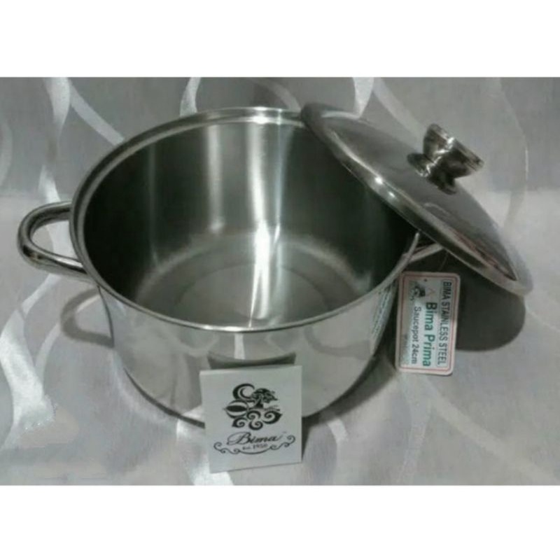 Bima Panci + Tutup Prima Panci Saus Saos Saucepot 18 Cm Stainless steel