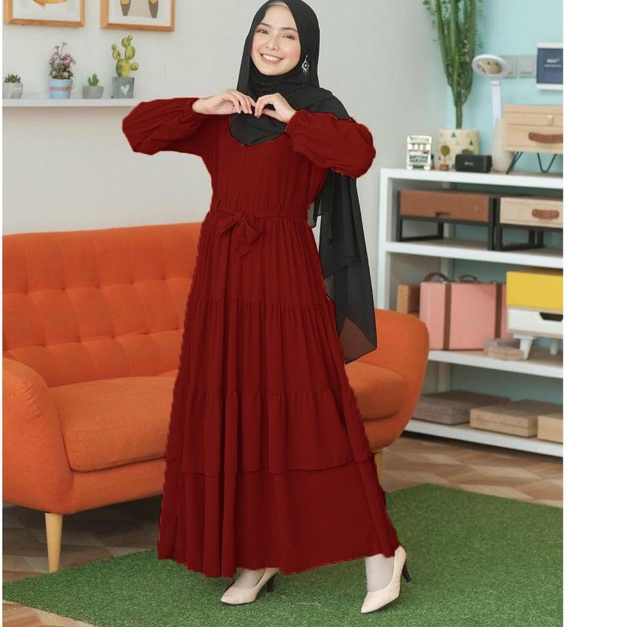 ✭ Belani Maxi Gamis Polos Remaja Dress Muslim Wanita ✻