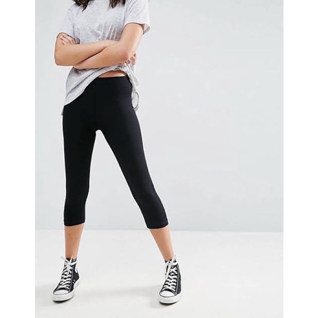 legging standar polos pendek 3/4 untuk BB 45-65 kg