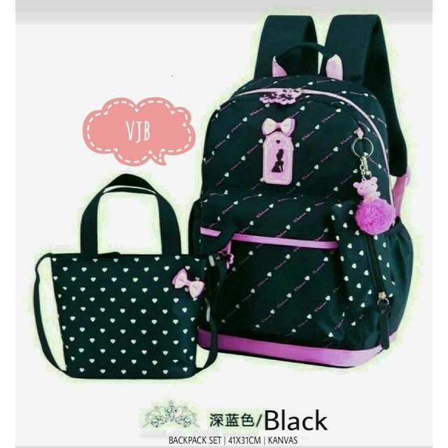 Monsoon - TAS DINIR LOVE DARI JAKARTA Tas Ransel Backpack Korea Lucu Morymony