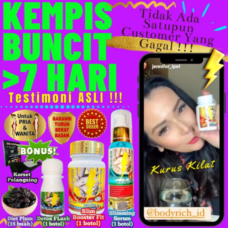 Paket Burn Belly Kurus Kilat Perut Buncit Pelangsing Obat Diet Herbal Ampuh Penurun Berat Badan