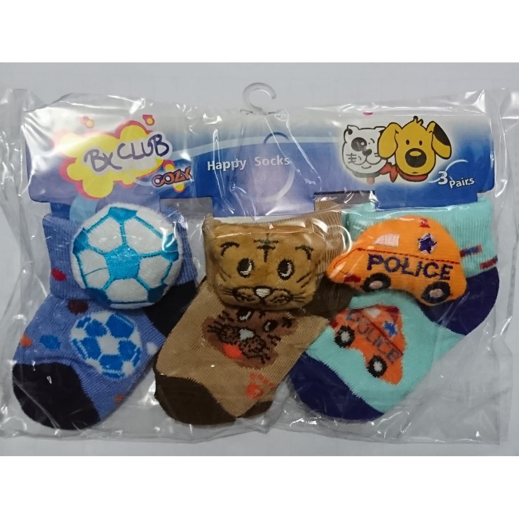 Kaos Kaki Bayi Boneka isi 3 Pasang 0-9 Bulan