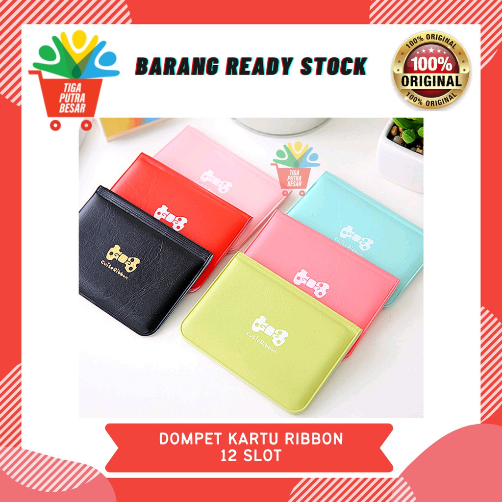 Dompet Kartu Ribbon 12 Slot Kartu / Card Holder Multifungsi