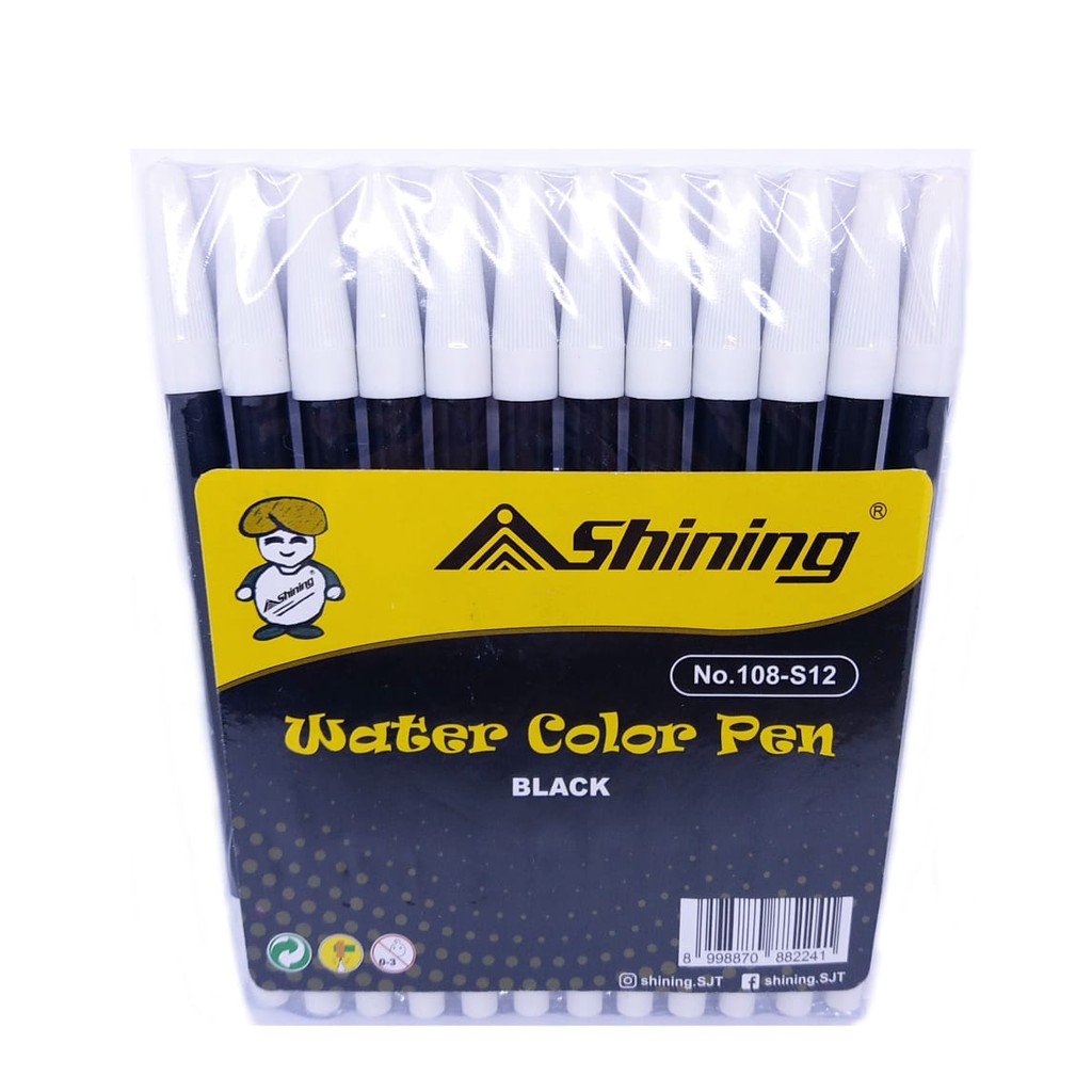 

Shining Spidol Water Color Pen (108-S12) Black