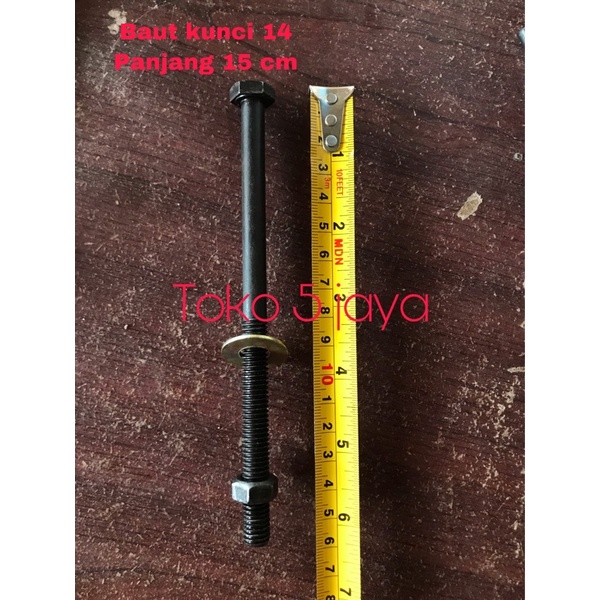 baut 3/8x6" / baut kunci 14 panjang 15 cm / baut 14 / baut kunci 14 / panjang 15 cm